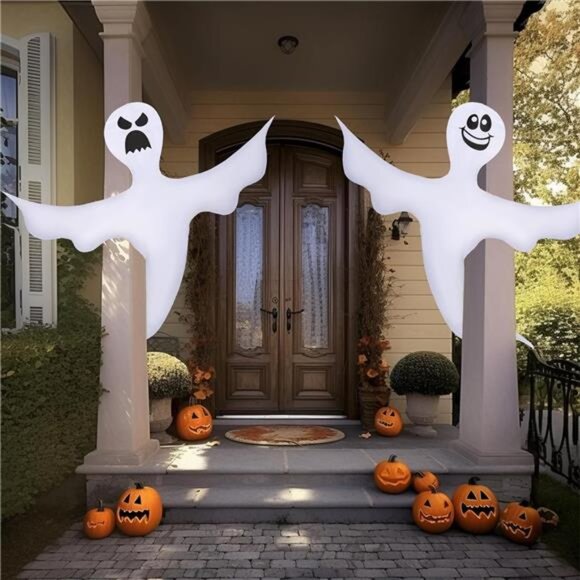 2 Pack 53" Halloween Bendable Tree Wrap Ghost for Halloween Decoration Outdoor - Picture 6 of 6